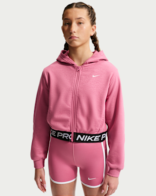 Nike Pro Fleece Big Kids' (Girls') Dri-FIT Full-Zip Hoodie. Nike.com
